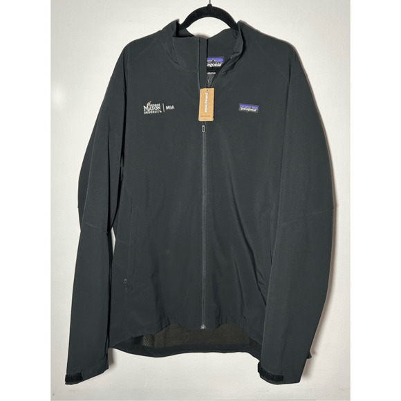 George Mason University MBA Patagonia Adze Jacket Full Zip Black Jacket Sz XXL - Picture 1 of 11